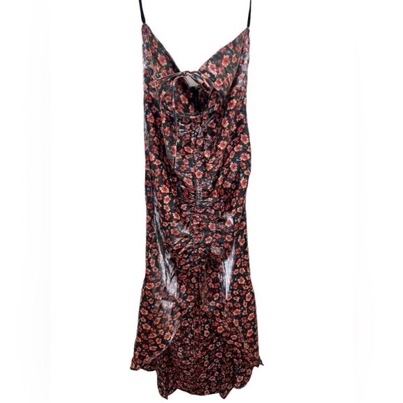 Rumer The Label x Revolve Soraya Halter Neck Ruched Front Shimmer Maxi Dress - Picture 2 of 11